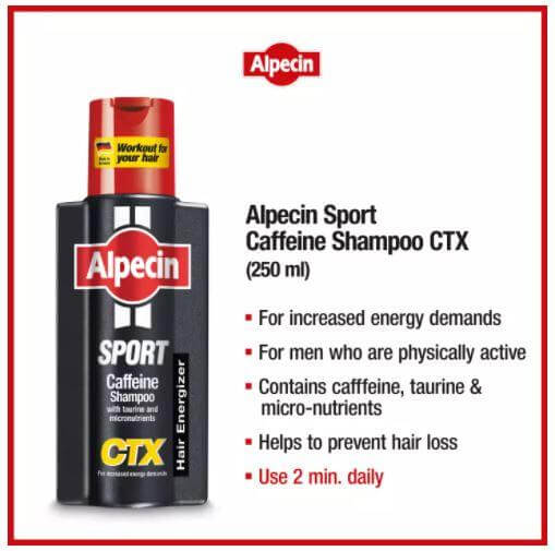 Alpecin Sports Caffeine Shampoo CTX (250ml) - Dr.Wolff SEA