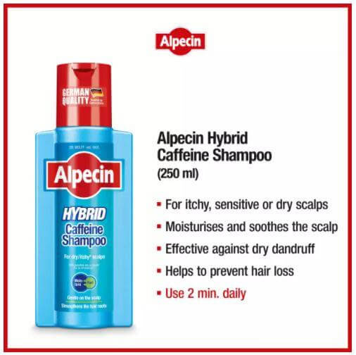 Alpecin Hybrid Caffeine Shampoo (250ml) - Dr.Wolff SEA